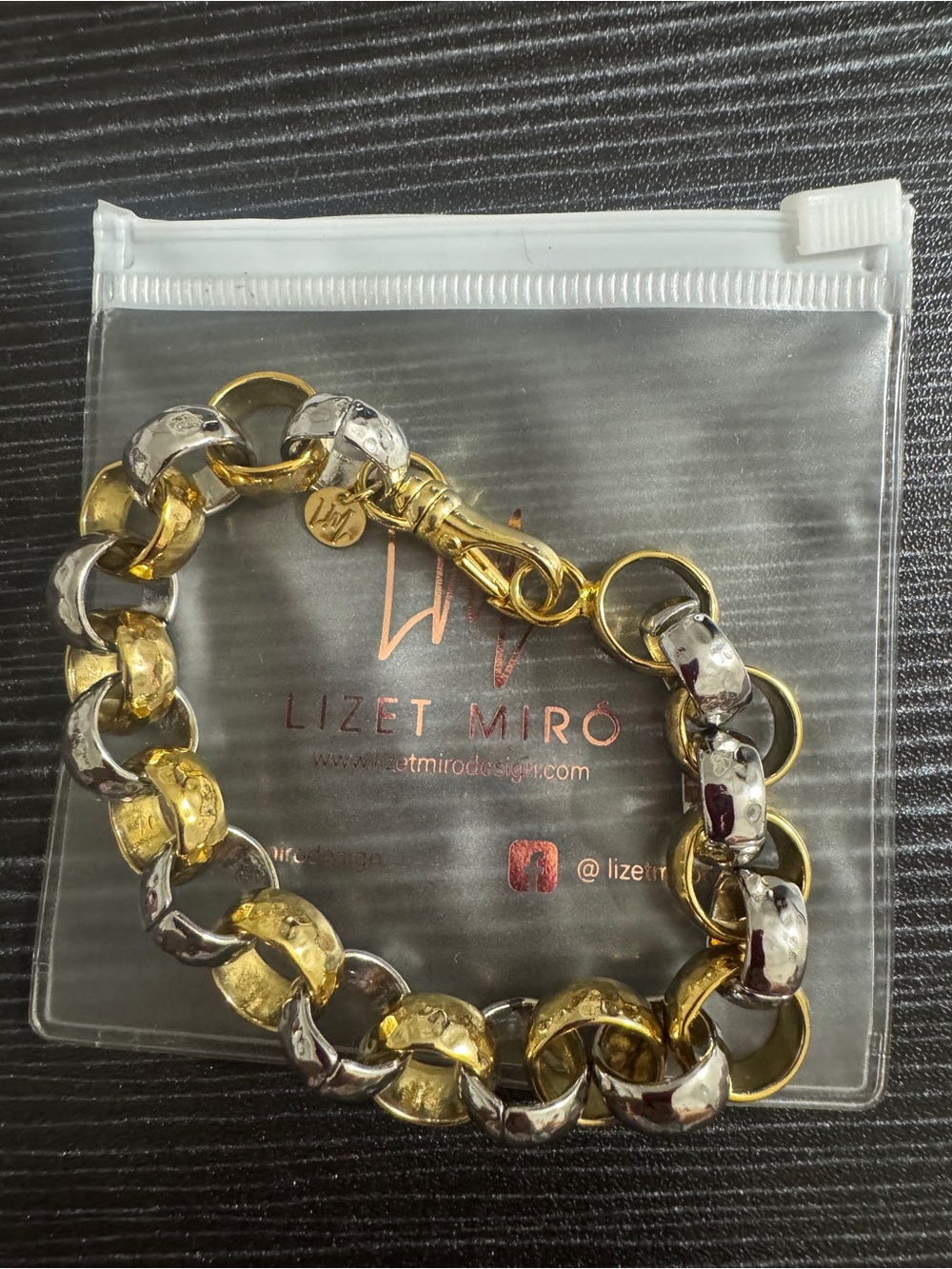 Two-Tone Gold & Silver Link Bracelet
